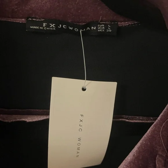 Velvet purple moto jacket - Picture 5 of 10